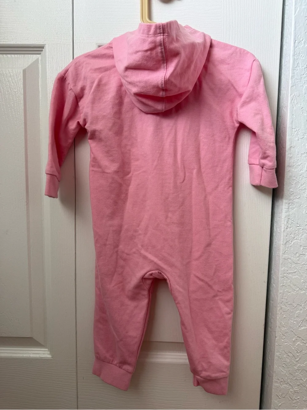 Nike Pink Hooded Zip One-Piece Bodysuit for Kids